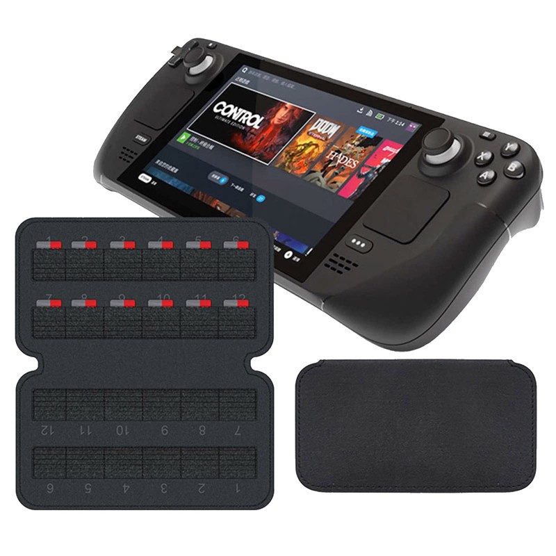 HUAYUWA Memory Cards Carrying Case Holder Compatible with Steam Deck