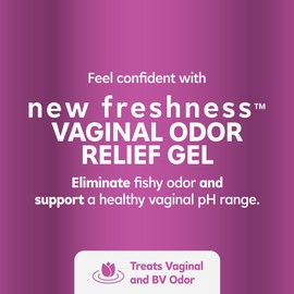 New Freshness Vaginal Odor Relief Gel for Odor Associated with Bacterial Vaginosis, Prefilled Vaginal Suppositories with Gel, 7 Ct