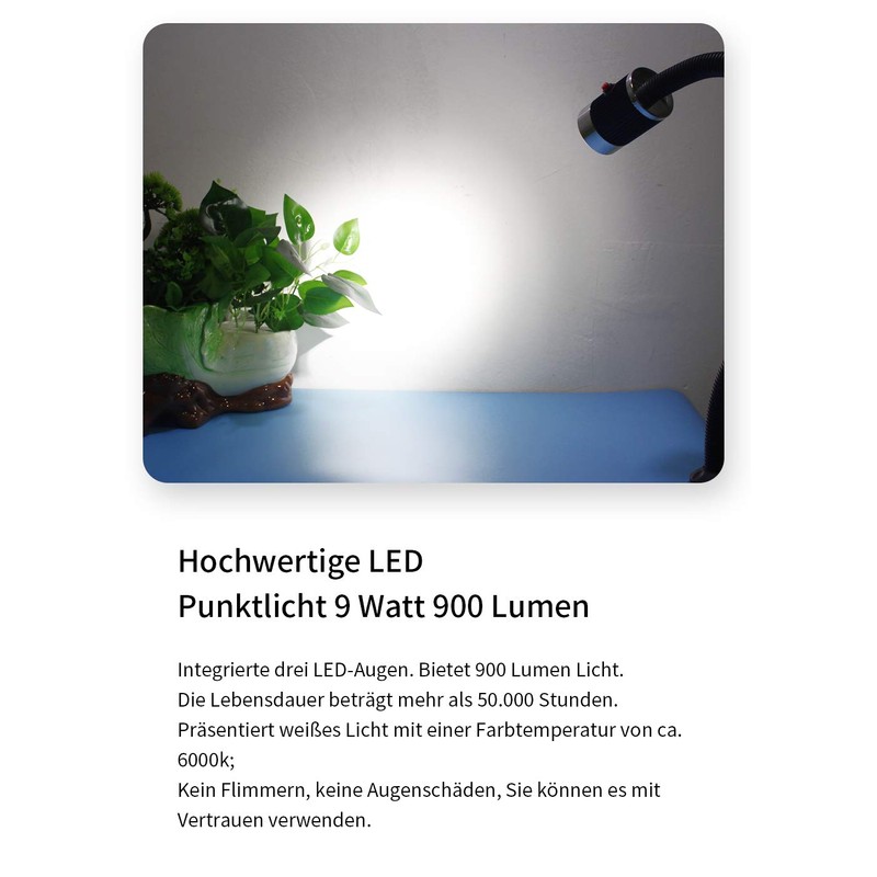 S SHUN CAN DA Flexible Gooseneck Light 900 Lumen LED