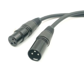 VSnetwork DMX Cannon XLR Cable 15 Meters Male/Female Balanced Professional for Microphone, Mixer, Speaker, Amplifier (15)