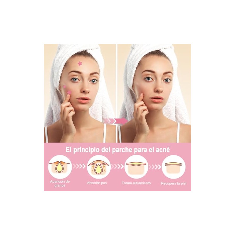 Parches para Acne, 600 PCS Parches para Granos de Estrella.