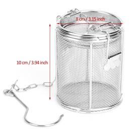 Stainless Steel Strainer Spice Spice Strainer Tea Ball Strainer Soup Spice Separation Basket Spice Filter Spice Filter Mesh Tea Ball Large Spice Basket for Soups 8 x 10 cm