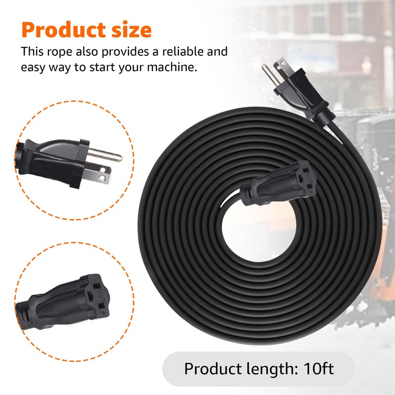 Aomitop 02483100 Snow Blower Power Cord, Compatible With Ariens Snowblower