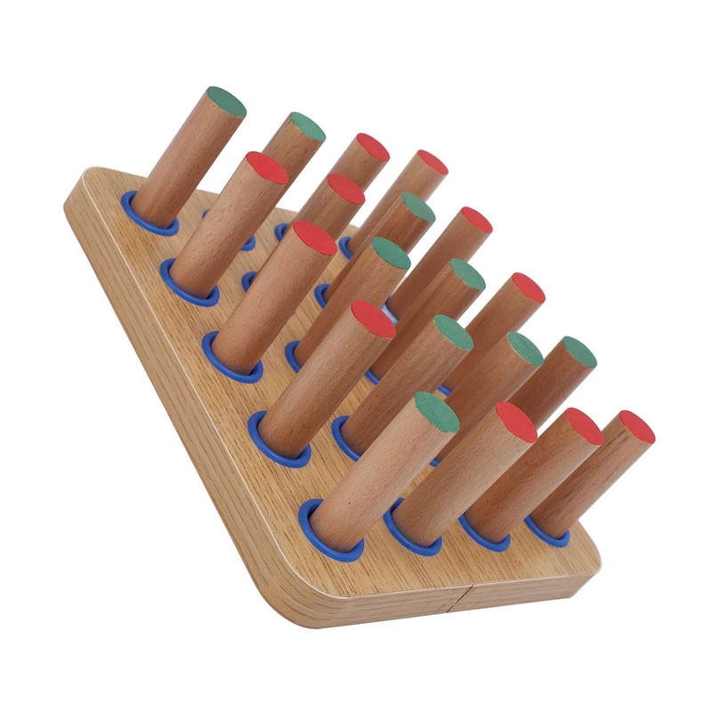 Wood Stroke Recovery Pegboard, Finger Dexterity Improve Board, Hand Eye