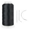 Beauty7 Hair Sewing Weaving Needles Thread Kit Polyester Thread 1200m