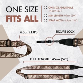 Coiro Camera Neck Strap with Pattern Design, Soft and Comfortable DSLR Camera Harness – Adjustable Nylon Camera Strap Universal Neck & Shoulder Strap, Great Photographer Gift