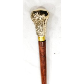 Generic Soild Brass Knob Vintage Antique Walking Cane Wooden Walking Stick Brass Gold Handle Knob Unisex Gift