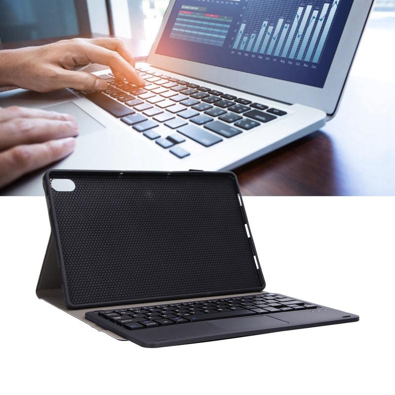 Wireless Keyboard Detachable Durable Computer Accessories with Artificial Leather CoverBlack