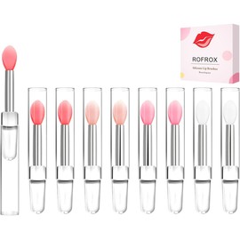 Herramienta de Cepillos de Labios de Silicona, Pinceles Aplicadores de Lápiz Labial Con Tapas para Pinceles de Belleza de Maquillaje, Pincel de Labios de Sombra de Ojos para Aplicar Aceite de M