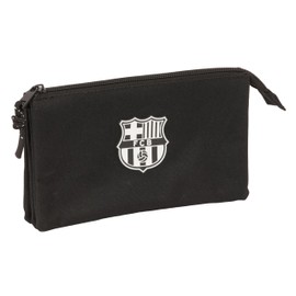 safta F.C.Barcelona Girls Pencil Case for Children, Ideal for School Age, Comfortable and Versatile, Quality and Resilience, 22 x 3 x 12 cm, Black, Estándar, Casual