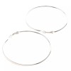 neXxtten Silver Tone Metal Silver Plated Omega Back Hoop Earring