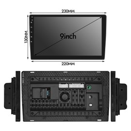 9inch 2+32GB IPS Full Touch Screen Android Car Radio Audio Video Stereo Player for Double Din Raido Model with CarPlay Android Auto WiFi BT MirrorLink Split Screen PIP GPS Navigation