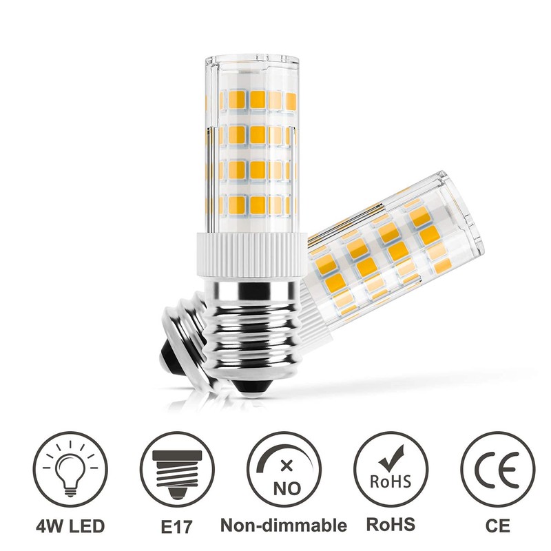 DiCUNO E17 LED Bulb,Appliance Bulbs, Microwave Oven, Stovetop Light, 4W