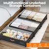 Under Bed Storage with Wheels,2-Pack Under Bed Storage Containers with