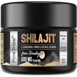 Shilajit Resin Gold Standard - 600mg Himalayan Shilajit Blend with Ayurvedic Herbal Extracts, High Levels of Fulvic Acid, Supports Energy and Performance, 30g (Pack of 1)