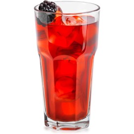 Libbey Gibraltar Drinking Glass Drinking Cup Set, Iconic Heavy Base Bar Glassware Thick Drinking Glasses Set of 12, 16-Ounce Glass Tumbler