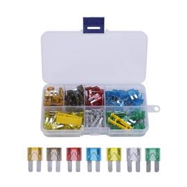 ACBungji 140 Car Fuses Set Car Micro2 Fuses 5A 7.5A 10A 15A 20A 25A 30A Blade Fuses Car Fuses with Storage Case (Pack of 140)