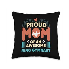Ring Gymnastics Stickers Athlete Iron Cross Ring Gymnast Throw Pillow