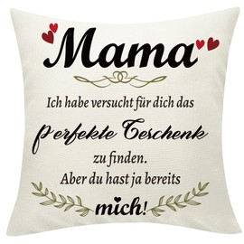 Sunia Mother's Day Gifts for Mum, Cushion Covers 45 x 45 cm, Decorative Cushion with Pockets, Gifts for Mum, Birthday Gift for Mum, Best Mum Gift, Gifts for Mothers