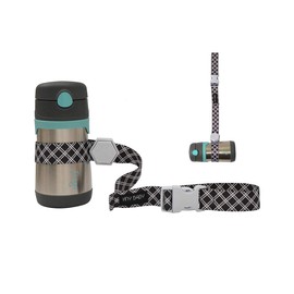 Sippy Cup Straps for Baby Bottle Toy Leash 4 Pack for Stroller High Chair Strap (Black)