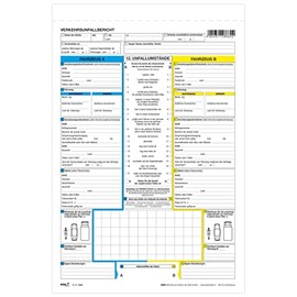 RNKVERLAG European Road Accident Report - SD, 1 x 2 Sheets, DIN A4, 1 Pack of 10