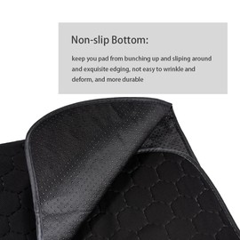 RIQINXIN Incontinence Bed Pads Waterproof 35x60in Non-Slip Absorbent Bed Pads Reusable Washable Incontinence Underpads Black Pee Pads for Adults Children Elderly Sofa 2Pcs