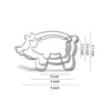 Keewah Pig Cookie Cutter Set - 5”,4”,3” - 3 Piece