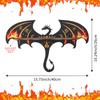 Gothic Evil Dragon Crystal Display Shelf for Wall, Wooden Trinket