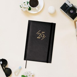 Finocam - Dynamic London 2025 Week to View Vertical Diary January 2025 to December 2025 (12 Months) Black International
