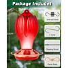 Petbank Hummingbird Feeders for Outdoors, 33OZ Glass Hummingbird Feeder with