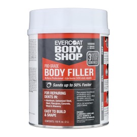 Evercoat Body Shop 105000 Pro-Grade Body Filler, Fast Drying and Lightweight Multipurpose for Dents in Aluminum, Fiberglass & More, Easy Mix Hardener Included 0.8 Gal