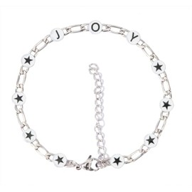 SENFAI Friendship Bracelets for Women Stainless Steel Chain Link Bracelet Preppy Bracelets (JOY Bracelets)