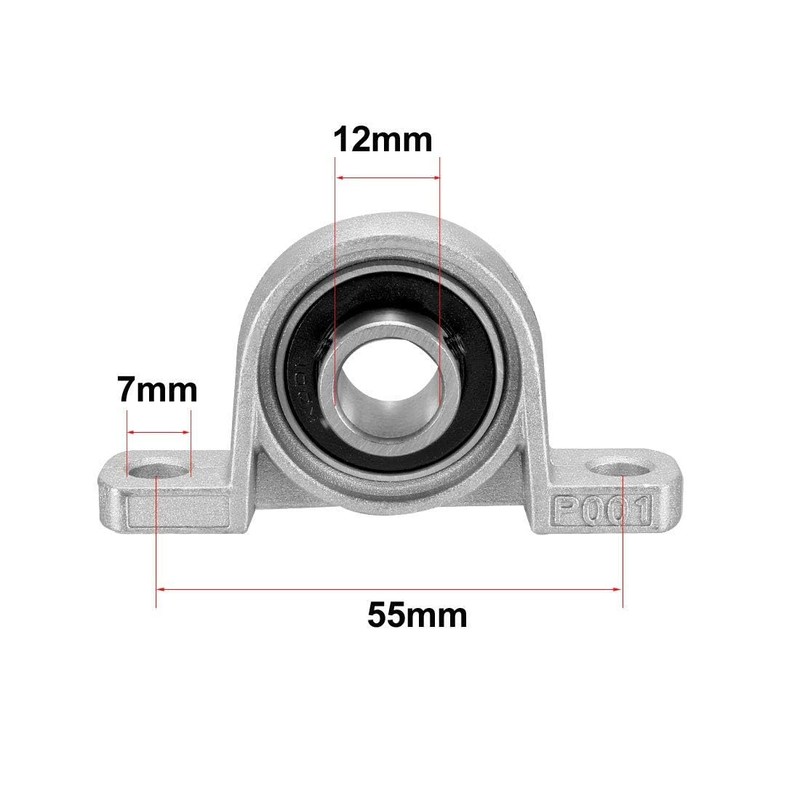 HOOWDAMY 2pcs KP001 12mm Inner Diameter Bore Bracket Pillow Block