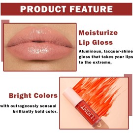 Lip Oil Tint Gloss 6 colores – Brillo y volumen permanente – Woakess