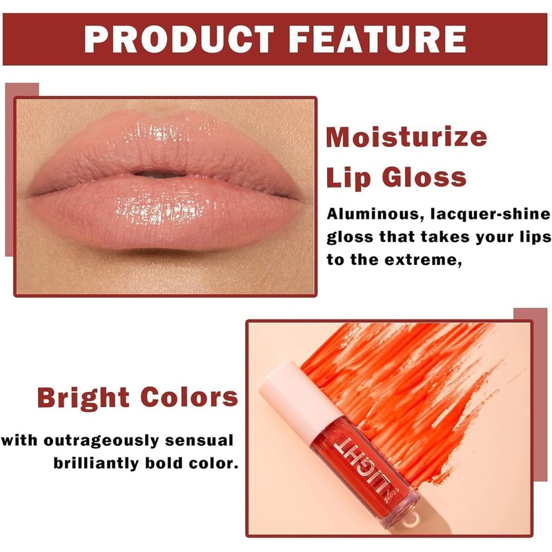 Lip Oil Tint Gloss 6 colores – Brillo y volumen