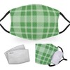 Green Tartan - Reusable Adult Face Masks - 2 Filters