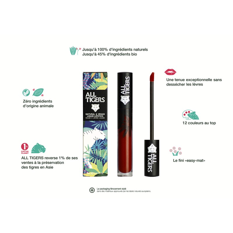 Liquid Lipstick – Matt, Vegan & Natural – Long Hold