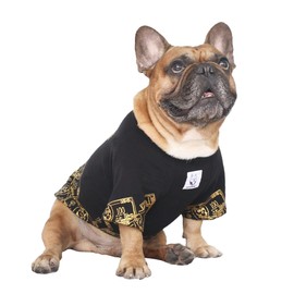 iChoue French Bulldog T Shirts Clothes for Medium Dogs Large Frenchie Pug English Pitbull Boston Terrier - Black Money, L