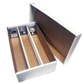 (8) SUPER Shoe 3 Row Storage Box (3000 Ct.) - Corrugated Cardboard Storage Box - Baseball,Football, Basketball, Hockey, Nascar, Sportscards, Gaming & Trading Cards Collecting Supplies by MAX PRO