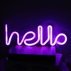 LED Neon Sign Hello Letters Neon Light Wall Decor for