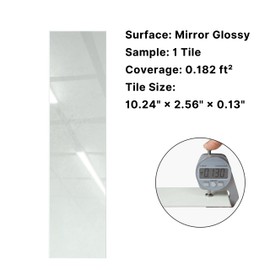 COLAMO Luxury Glossy White Peel and Stick Backsplash for Kitchen, Self Adhesive Brick Tiles for Bedroom, Living Room, Bathroom RV, Waterproof Stick On Accent Wall(Sample)