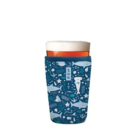 Sok It PintGlassSok Beer Glass Sleeve Insulated Neoprene Cover (Happy Sharks, Pint Glass Sleeve)