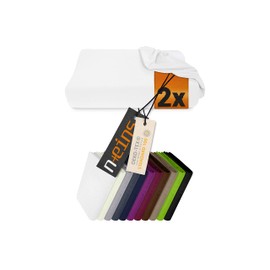 npluseins Fitted Covers For Health Pillows In The Size S-XL, Pack of 2 In 5 Colours, Neck Support Pillows Made of Viscose or Cold Foam