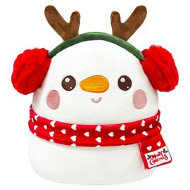 MORAINJAY Christmas Plush Snowman Soft Toys for Kids,20cm Christmas Plush Pillow Snowman Stuffed Animal Squishy Soft Toys for Kids Girls Boys,Cute Christmas Teddies Plushies Dolls for Home Sofa Decor