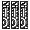 sourcing map 3pcs Multifunctional Geometric Rulers 15cm Metric and SAE