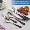 Moxinox 20-Piece Black Red Silverware Set, 18/0 Stainless Steel Colorful
