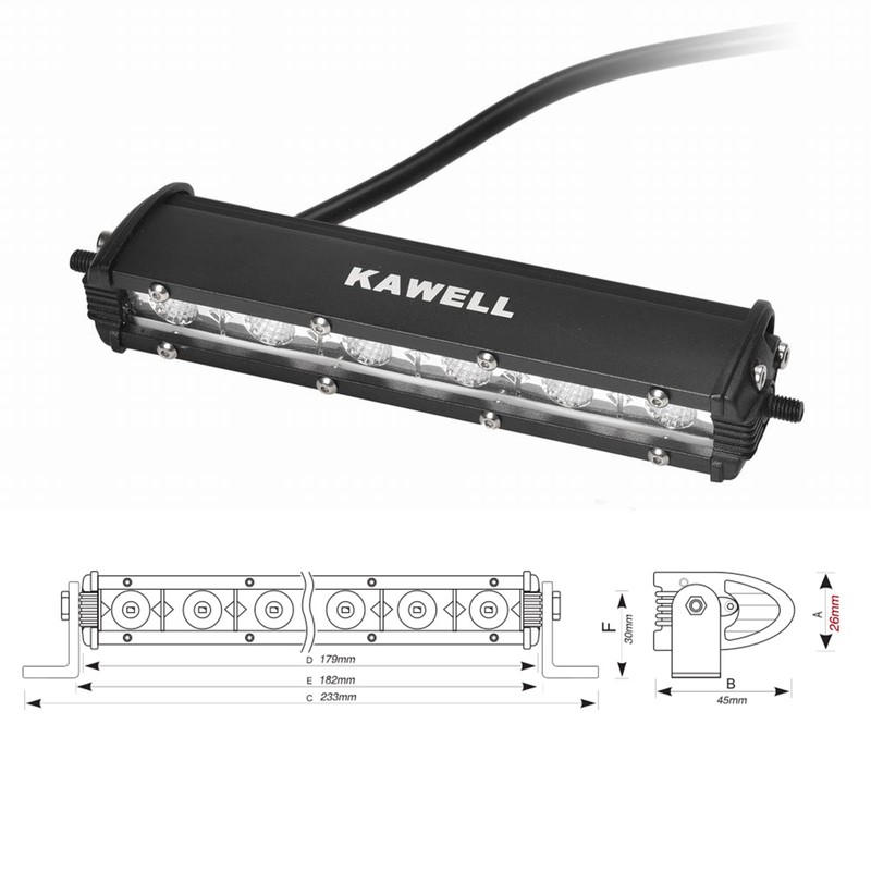 KAWELL 18W LED Work Light Bar Ultra Thin LED Light