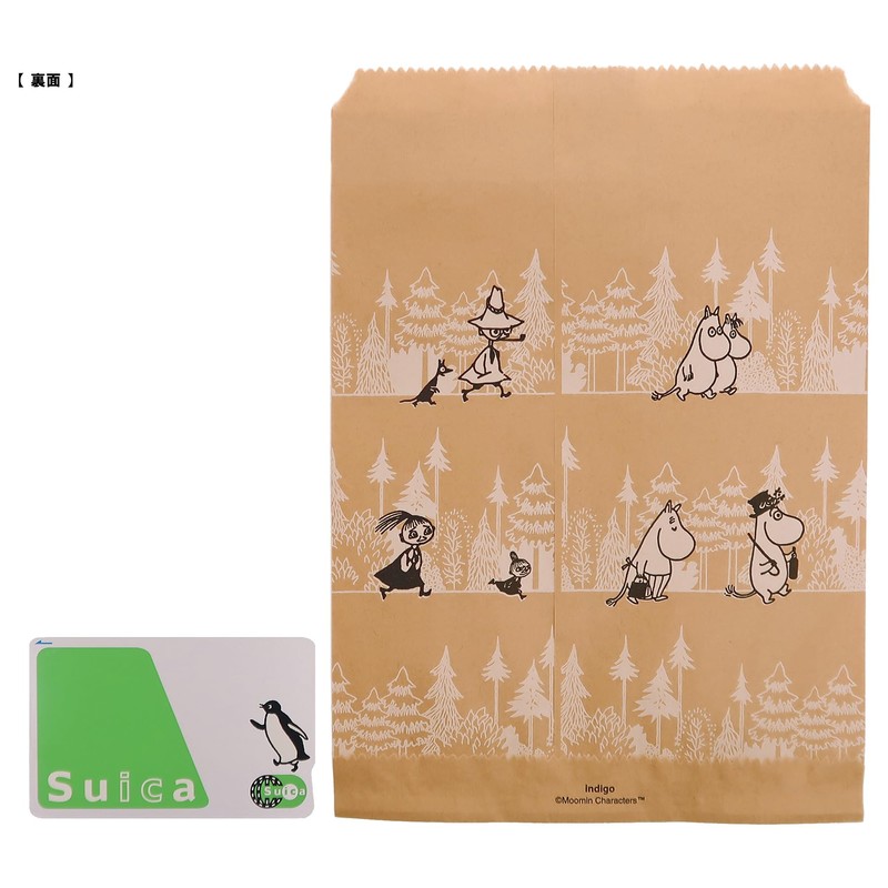 Indigo MOOMIN MP445 Moomin Wrapping Paper Bag, Flat Bag, M,