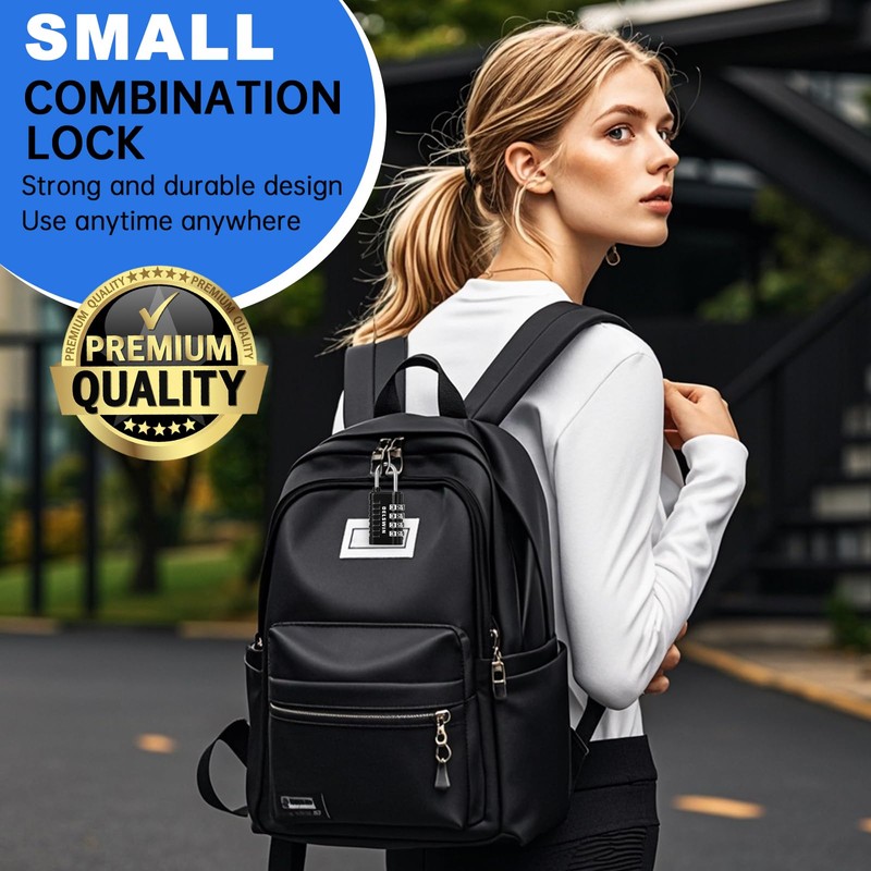 DELSWIN Combination Lock 4-Digit Small Padlock - 4Pcs Resettable Combo