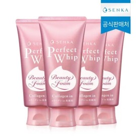 Senka Perfect Whip Collagen Wash Cleansing Foam 120g (4 pieces) / 센카 퍼펙트휩 콜라겐 워시 클렌징폼 120g 4개